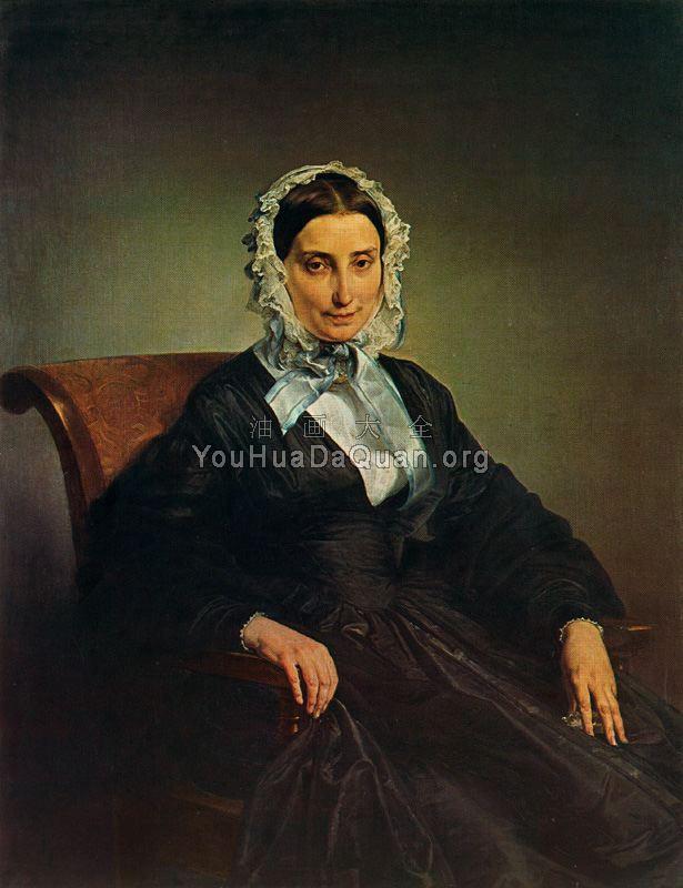 Portrait of Teresa Borri Stampa Manzoni - 弗朗切斯科·海兹